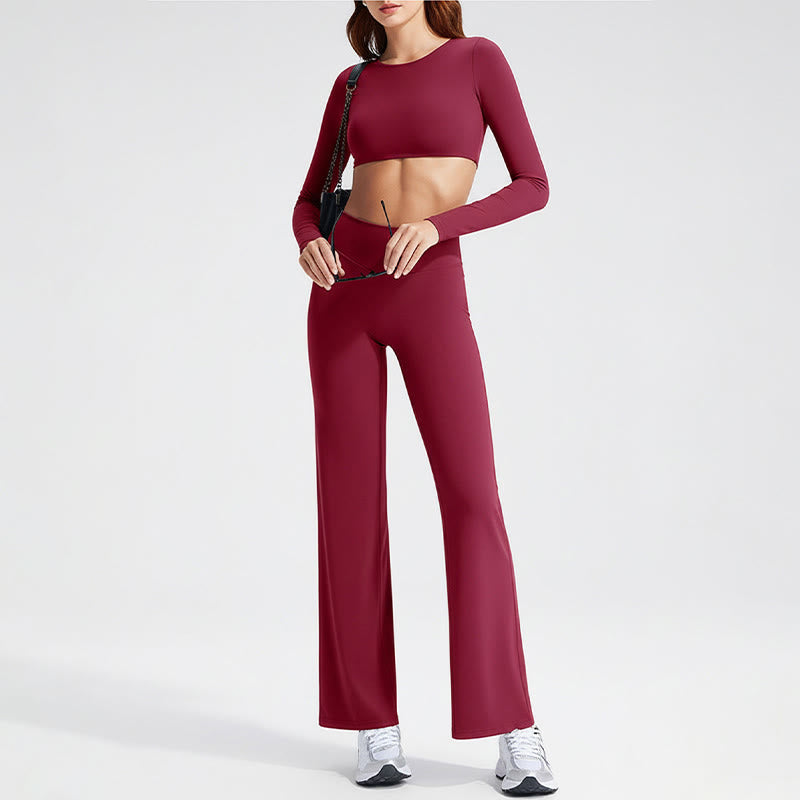 Soutien-gorge dos nu à manches longues Buddha Stones, débardeur de sport, fitness et yoga pour femme - image 30
