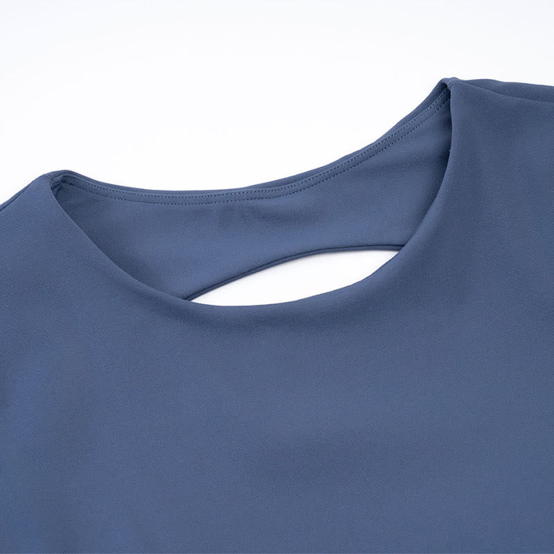 Soutien-gorge dos nu à manches longues Buddha Stones, débardeur de sport, fitness et yoga pour femme - image 16