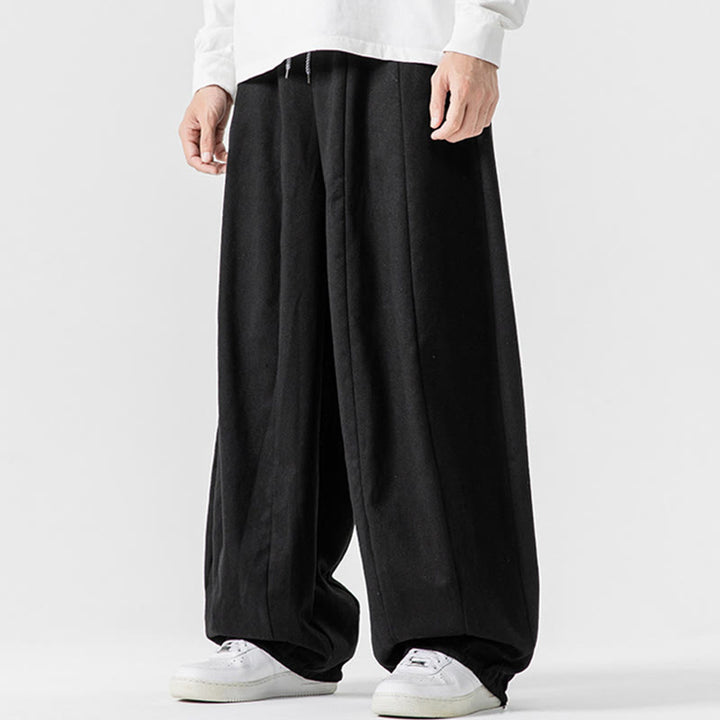 Pantalon en coton à jambes larges avec poches, motif Buddha Stones, idéal pour les trajets d'hiver. - image 41