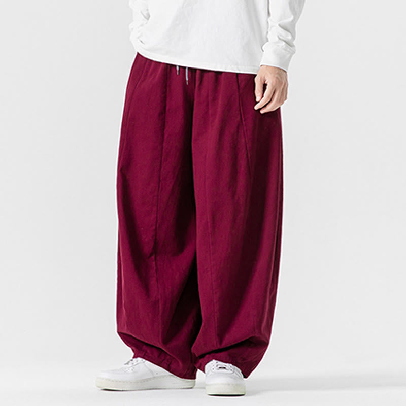 Pantalon en coton à jambes larges avec poches, motif Buddha Stones, idéal pour les trajets d'hiver. - image 34