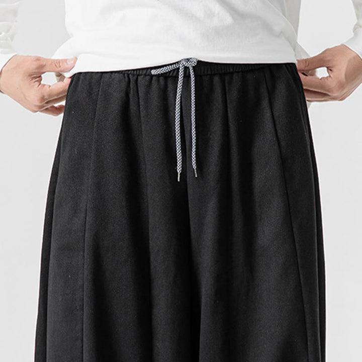 Pantalon en coton à jambes larges avec poches, motif Buddha Stones, idéal pour les trajets d'hiver. - image 45