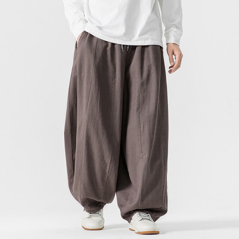 Pantalon en coton à jambes larges avec poches, motif Buddha Stones, idéal pour les trajets d'hiver. - image 25