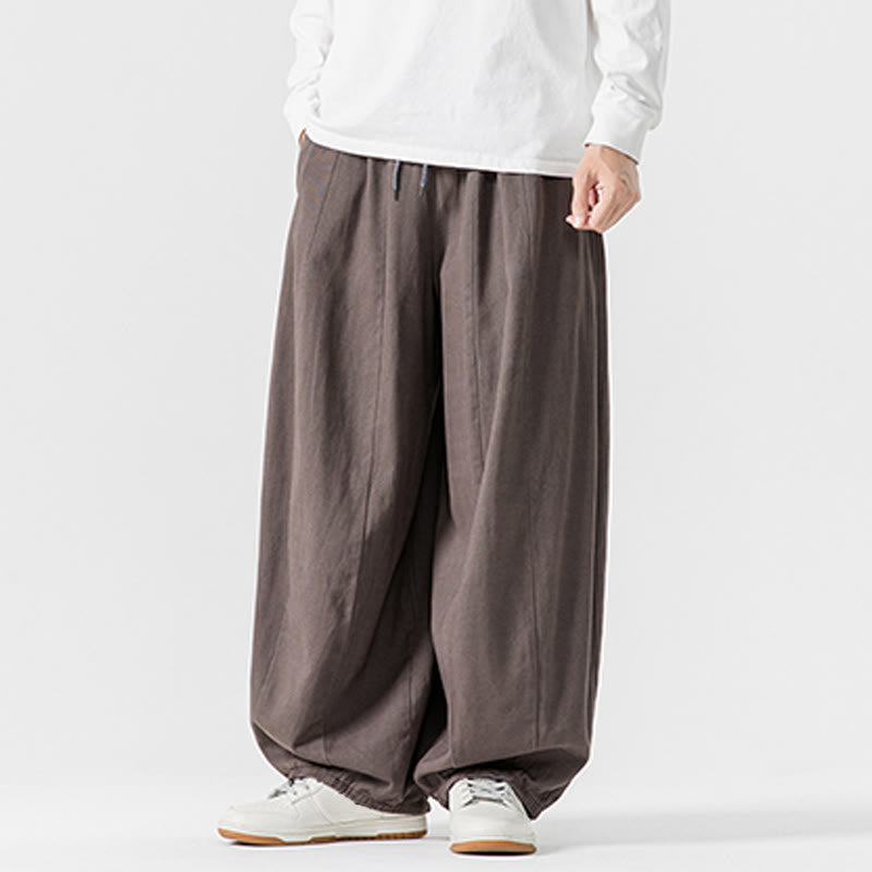 Pantalon en coton à jambes larges avec poches, motif Buddha Stones, idéal pour les trajets d'hiver. - image 27