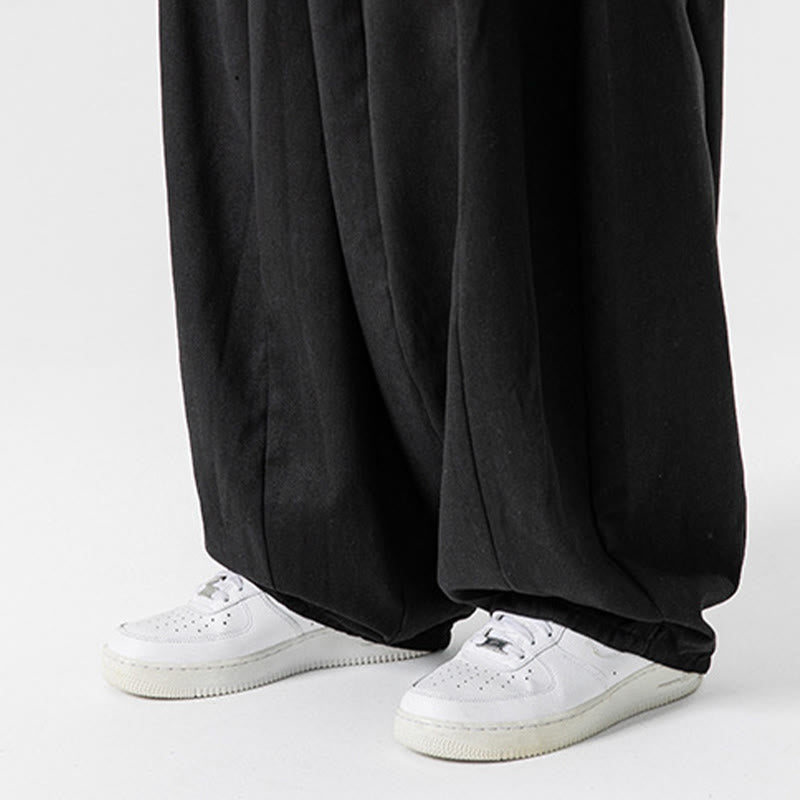 Pantalon en coton à jambes larges avec poches, motif Buddha Stones, idéal pour les trajets d'hiver. - image 47