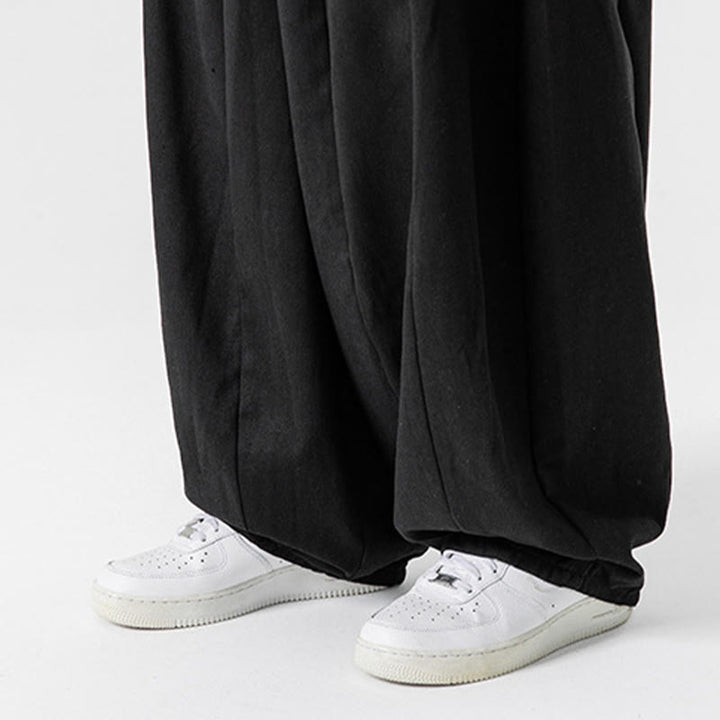 Pantalon en coton à jambes larges avec poches, motif Buddha Stones, idéal pour les trajets d'hiver. - image 47