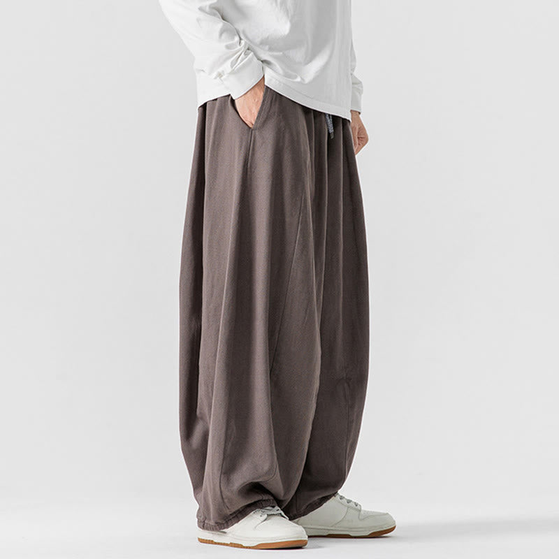 Pantalon en coton à jambes larges avec poches, motif Buddha Stones, idéal pour les trajets d'hiver. - image 28