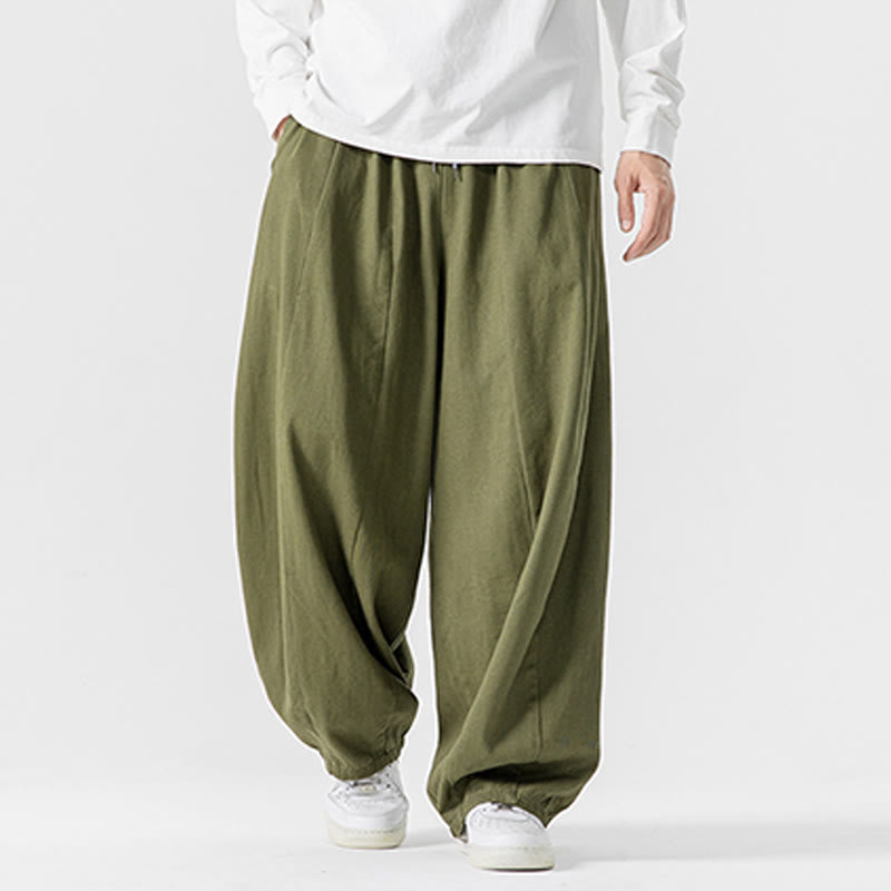 Pantalon en coton à jambes larges avec poches, motif Buddha Stones, idéal pour les trajets d'hiver. - image 19