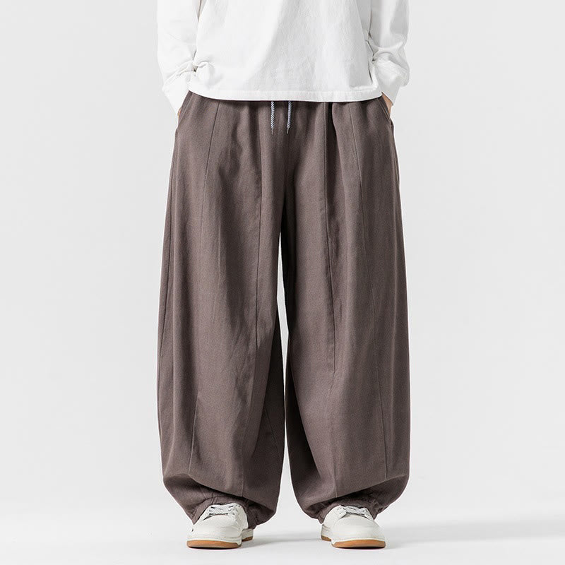 Pantalon en coton à jambes larges avec poches, motif Buddha Stones, idéal pour les trajets d'hiver. - Tanné - US/UK/AU46，EU56 (5XL) - image 24
