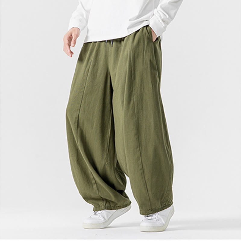 Pantalon en coton à jambes larges avec poches, motif Buddha Stones, idéal pour les trajets d'hiver. - image 22