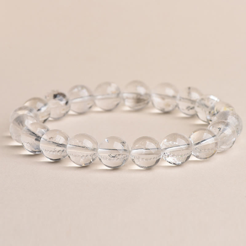 Bracelet de méditation de protection en diamant Herkimer et Buddha Stones - Diamant Herkimer de qualité 4A - 14-14,8 mm - image 13