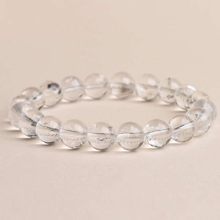 Bracelet de méditation de protection en diamant Herkimer et Buddha Stones - Diamant Herkimer de qualité 4A - 14-14,8 mm - image 13