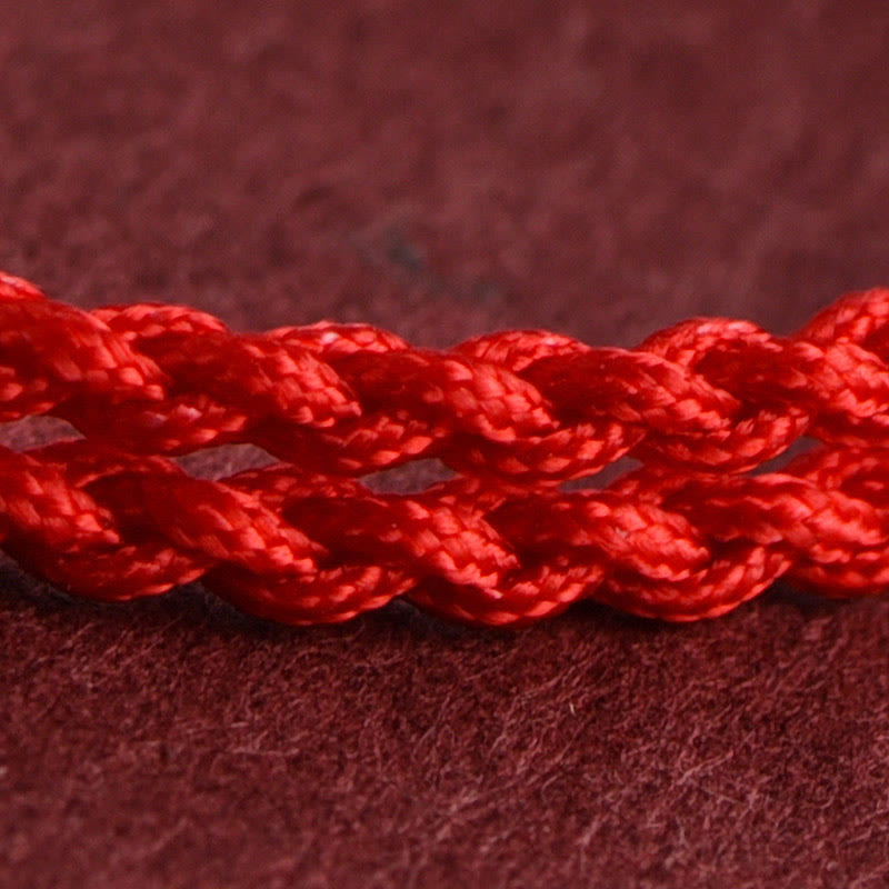 Bracelet porte-bonheur ajustable en Buddha Stones, calebasse et corde en bois de pêcher - image 8