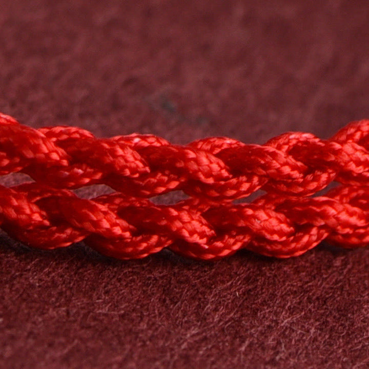 Bracelet porte-bonheur ajustable en Buddha Stones, calebasse et corde en bois de pêcher - image 8