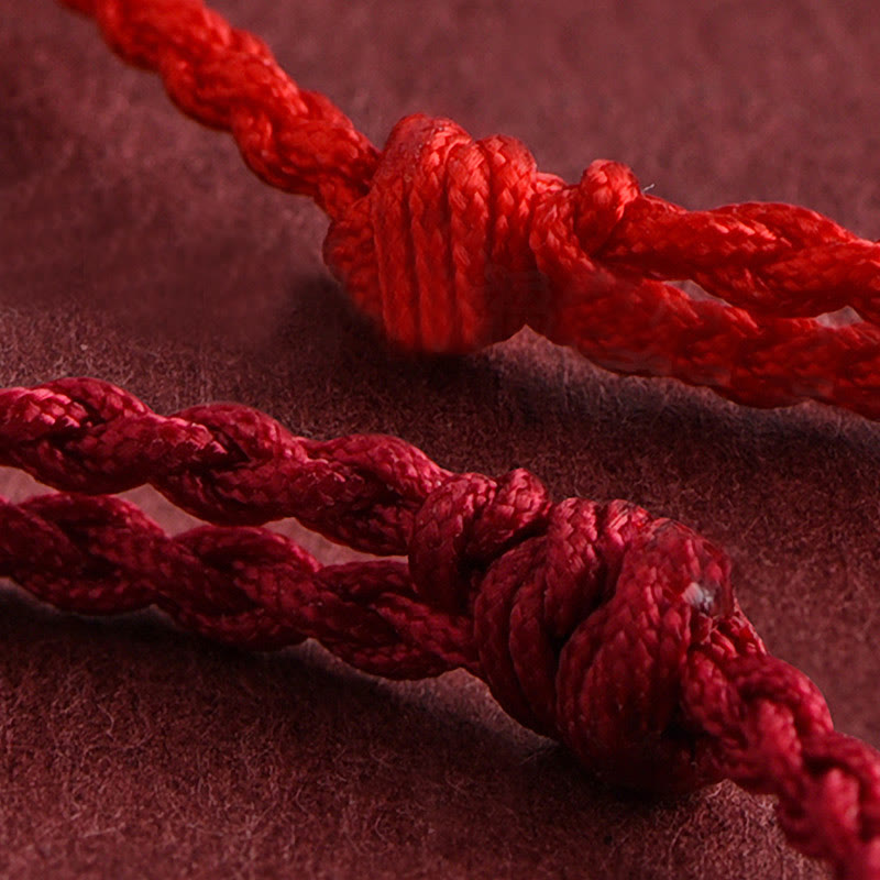 Bracelet porte-bonheur ajustable en Buddha Stones, calebasse et corde en bois de pêcher - image 10