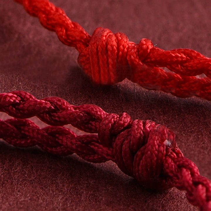 Bracelet porte-bonheur ajustable en Buddha Stones, calebasse et corde en bois de pêcher - image 10