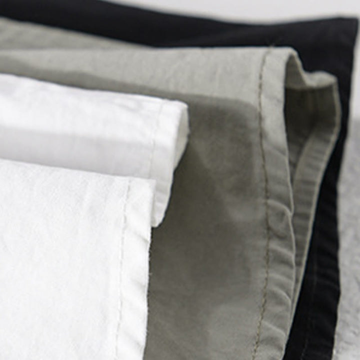 Chemise homme en coton à manches longues, col montant, manches courtes, Buddha Stones, blocs de couleurs automnaux, poches décoratives, boutons décoratifs. - image 18