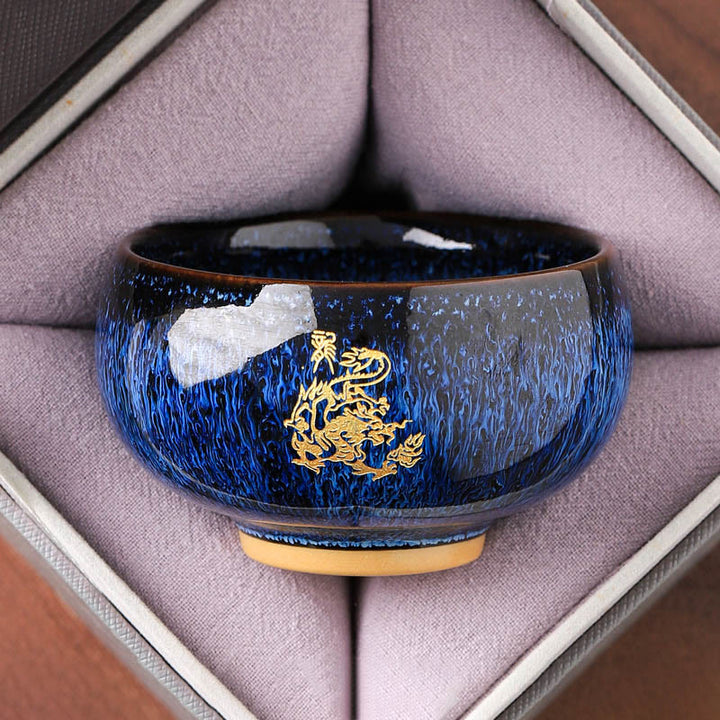 Tasse à thé en céramique « Buddha Stones » du zodiaque chinois, année du Cheval, tasse à thé Kung Fu, 135 ml - Dragon 7,5 cm x 4,8 cm x 135 ml - image 5
