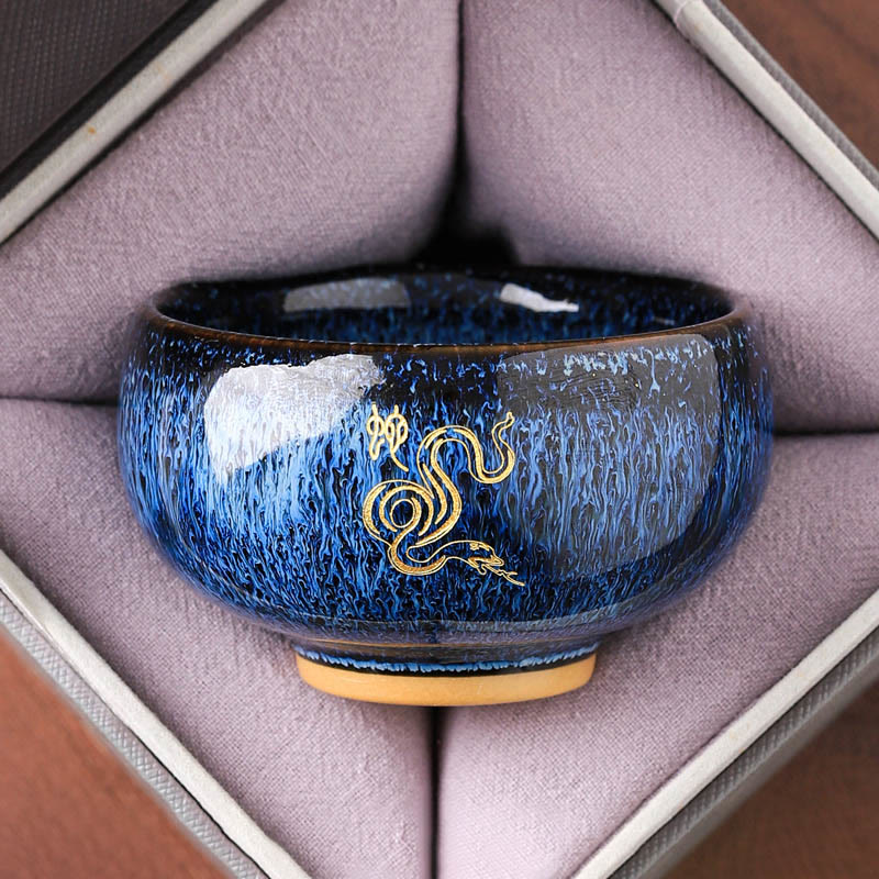 Tasse à thé en céramique « Buddha Stones » du zodiaque chinois, année du Cheval, tasse à thé Kung Fu, 135 ml - Serpent 7,5 cm x 4,8 cm x 135 ml - image 6