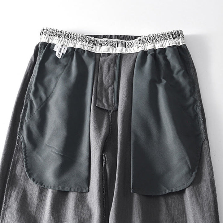 Pantalon large en lin pour homme , Buddha Stones , fermeture éclair et cordon de serrage, avec poches - image 7