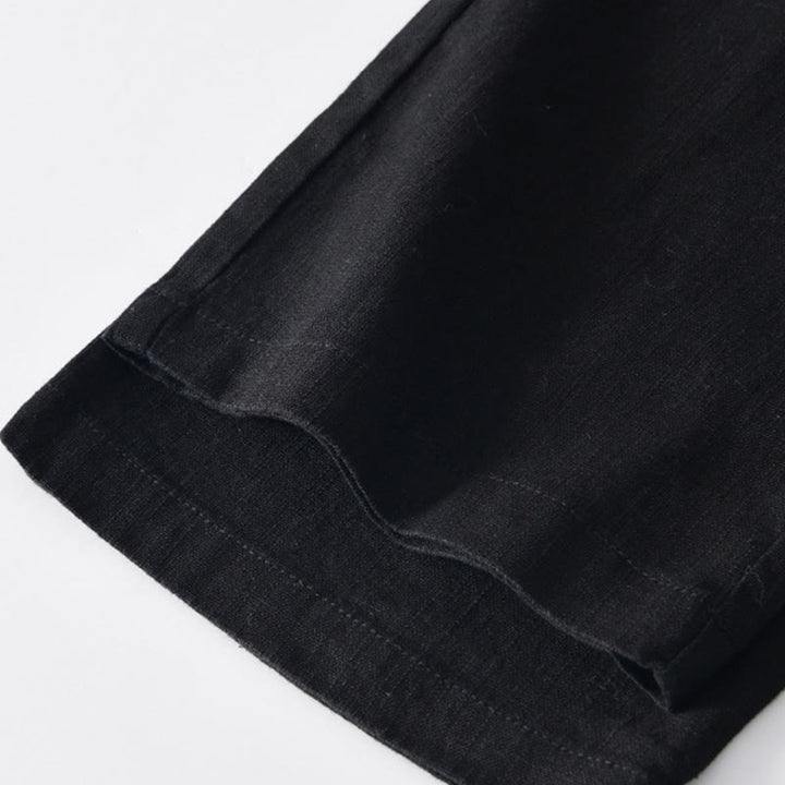 Pantalon large en lin pour homme , Buddha Stones , fermeture éclair et cordon de serrage, avec poches - image 13
