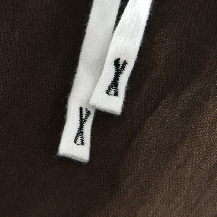 Pantalon en lin pour homme, longueur cheville, avec poches, taille élastique et cordon de serrage, motif Buddha Stones Fall - image 14
