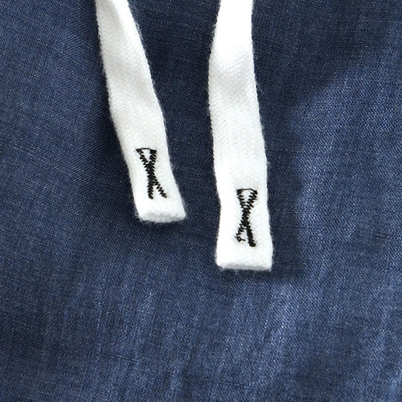 Pantalon en lin pour homme, longueur cheville, avec poches, taille élastique et cordon de serrage, motif Buddha Stones Fall - image 10