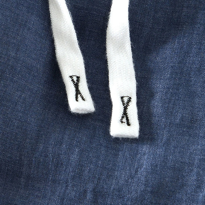 Pantalon en lin pour homme, longueur cheville, avec poches, taille élastique et cordon de serrage, motif Buddha Stones Fall - image 10