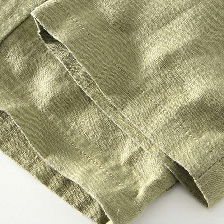 Pantalon en lin pour homme, longueur cheville, avec poches, taille élastique et cordon de serrage, motif Buddha Stones Fall - image 24