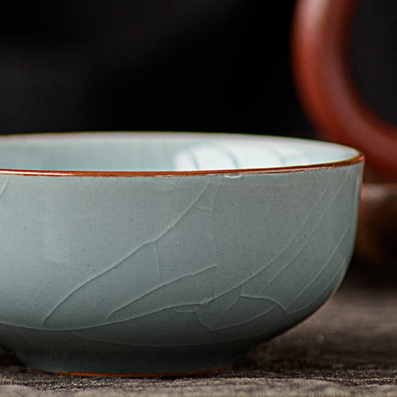 Tasse à thé en céramique de 50 ml, décorée de motifs de carpes koï et peinte à la main, inspirée des Buddha Stones et du kung-fu. - image 7
