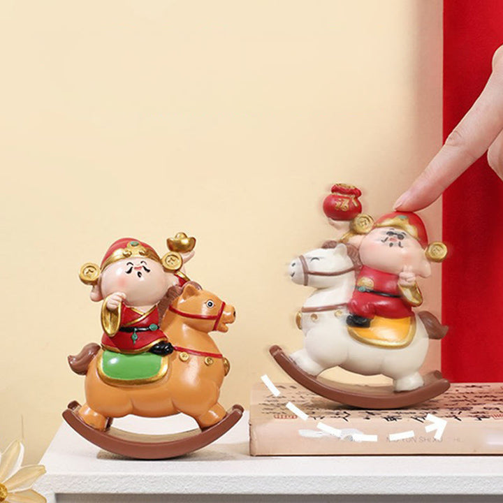 Buddha Stones Année du Cheval Dieu de la Richesse Sac d'argent Succès Prospérité Décoration de bureau - image 5