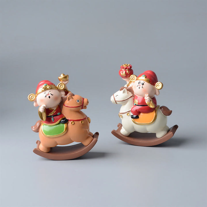 Buddha Stones Année du Cheval Dieu de la Richesse Sac d'argent Succès Prospérité Décoration de bureau - image 0