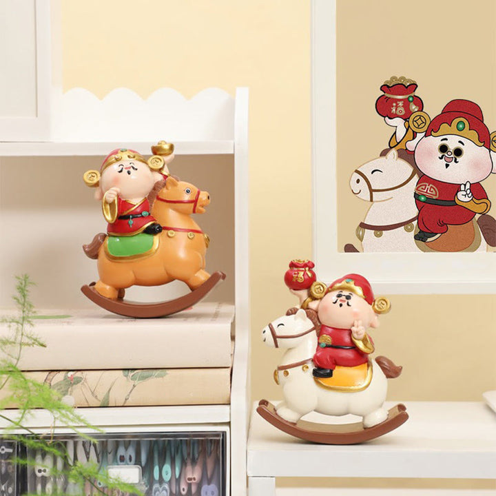 Buddha Stones Année du Cheval Dieu de la Richesse Sac d'argent Succès Prospérité Décoration de bureau - image 7