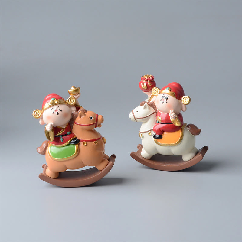 Buddha Stones Année du Cheval Dieu de la Richesse Sac d'argent Succès Prospérité Décoration de bureau - image 0