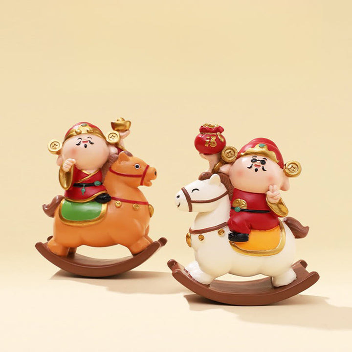 Buddha Stones Année du Cheval Dieu de la Richesse Sac d'argent Succès Prospérité Décoration de bureau - image 4