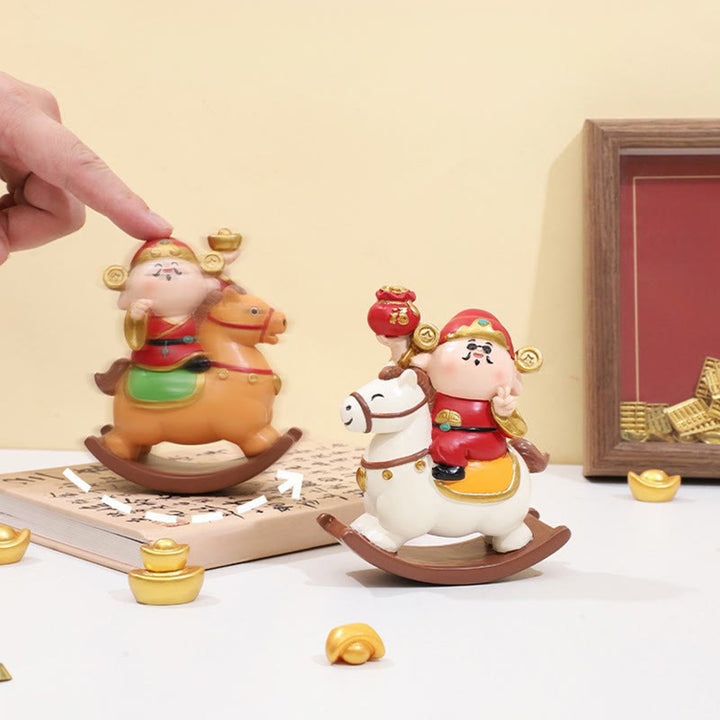 Buddha Stones Année du Cheval Dieu de la Richesse Sac d'argent Succès Prospérité Décoration de bureau - image 6