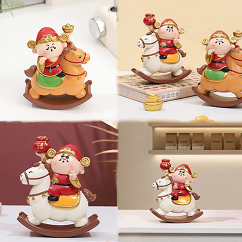 Buddha Stones Année du Cheval Dieu de la Richesse Sac d'argent Succès Prospérité Décoration de bureau - image 8