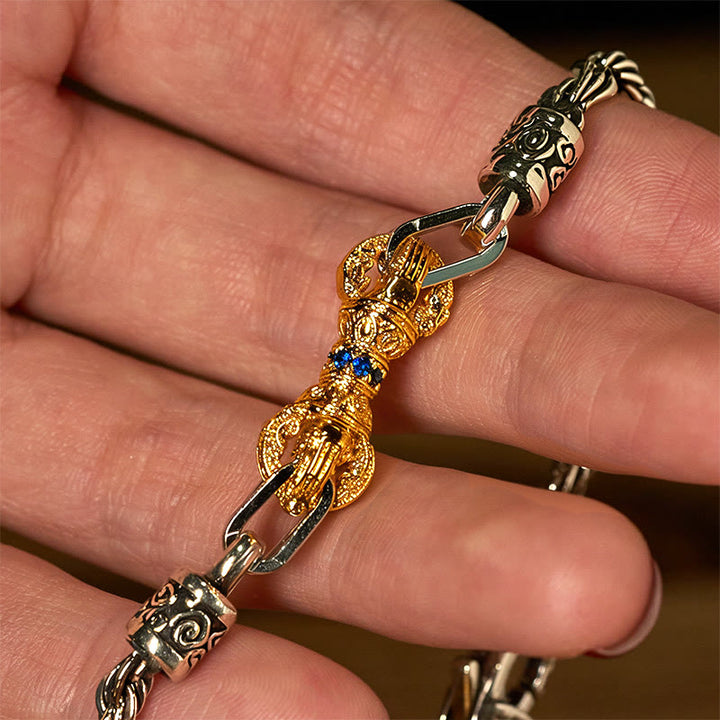 Bracelet porte-bonheur en cuivre et Buddha Stones - image 4