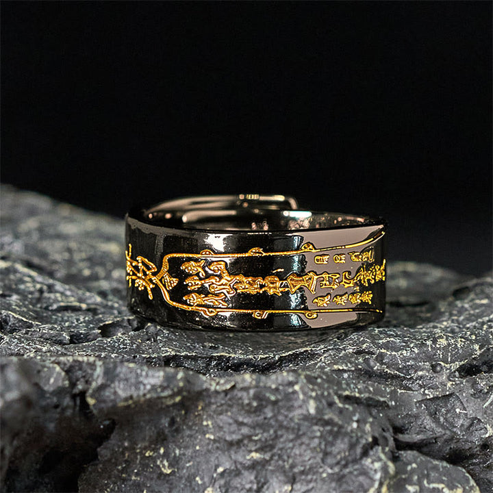 Bague d'équilibre ajustable en cuivre avec inscription « Buddha Stones » - image 7