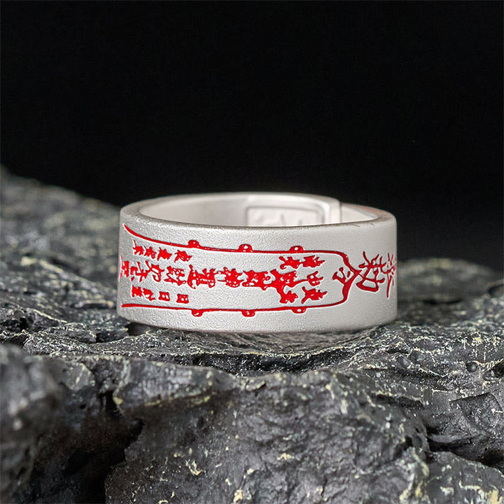 Bague d'équilibre ajustable en cuivre avec inscription « Buddha Stones » - image 1
