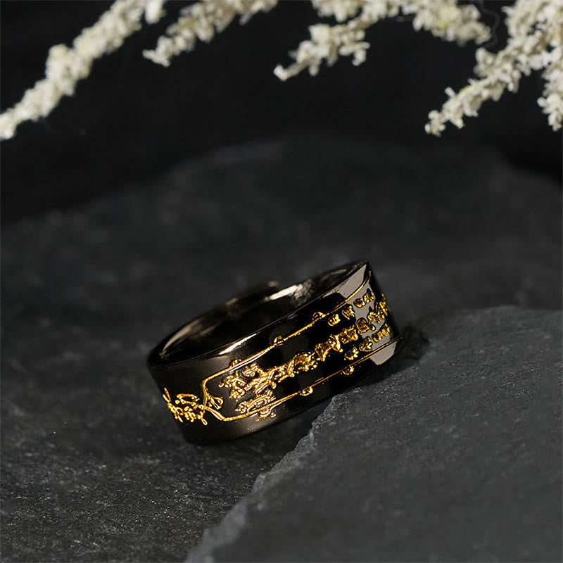 Bague d'équilibre ajustable en cuivre avec inscription « Buddha Stones » - image 8