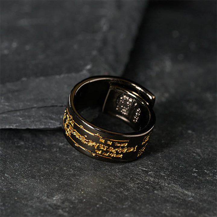 Bague d'équilibre ajustable en cuivre avec inscription « Buddha Stones » - image 9