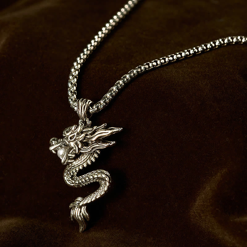 Collier pendentif en cuivre avec dragon et Buddha Stones, symbole d'équilibre et de chance. - image 2