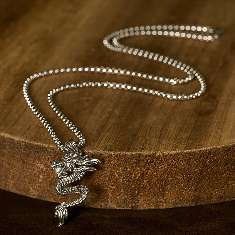 Collier pendentif en cuivre avec dragon et Buddha Stones, symbole d'équilibre et de chance. - image 8