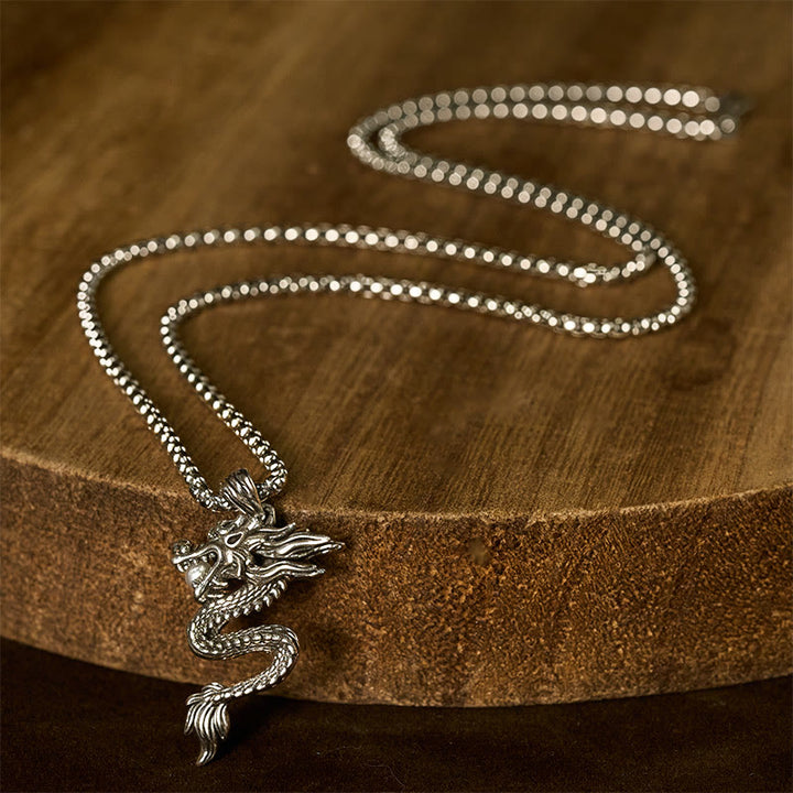 Collier pendentif en cuivre avec dragon et Buddha Stones, symbole d'équilibre et de chance. - image 8