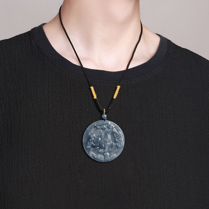 Pendentifs de collier en jade de l'année du Cheval, symbole de prospérité et d'abondance, Buddha Stones - image 4
