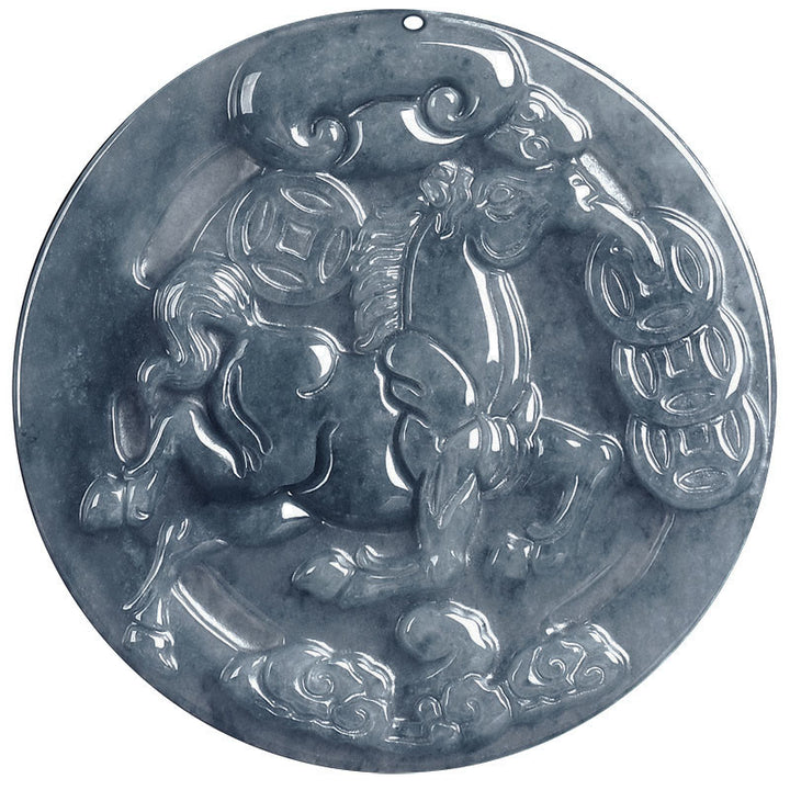 Pendentifs de collier en jade de l'année du Cheval, symbole de prospérité et d'abondance, Buddha Stones - image 8