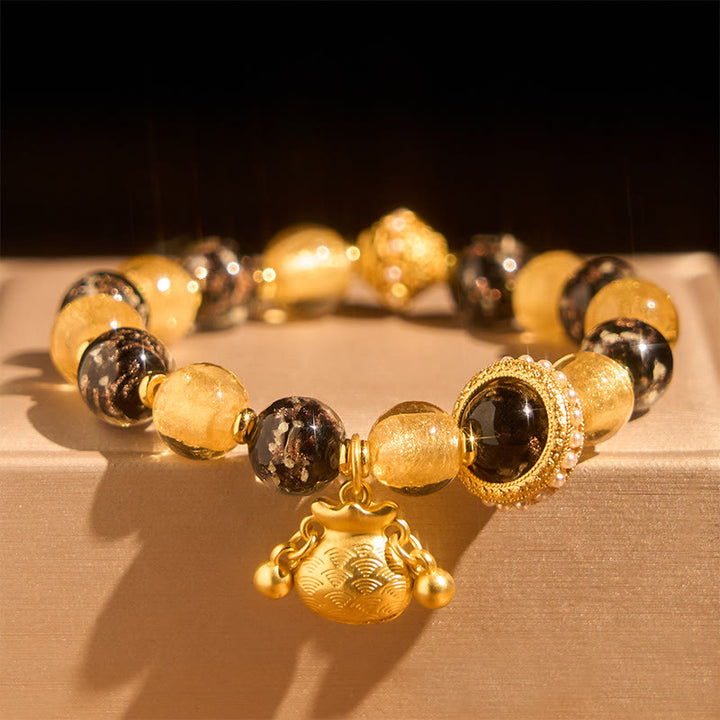 Bracelet de bénédiction en verre Liuli Buddha Stones - image 1