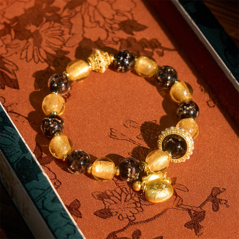 Bracelet de bénédiction en verre Liuli Buddha Stones - image 3