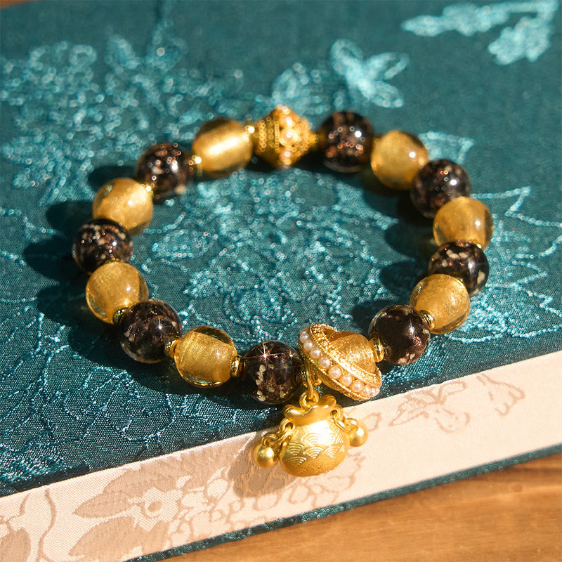 Bracelet de bénédiction en verre Liuli Buddha Stones - image 2