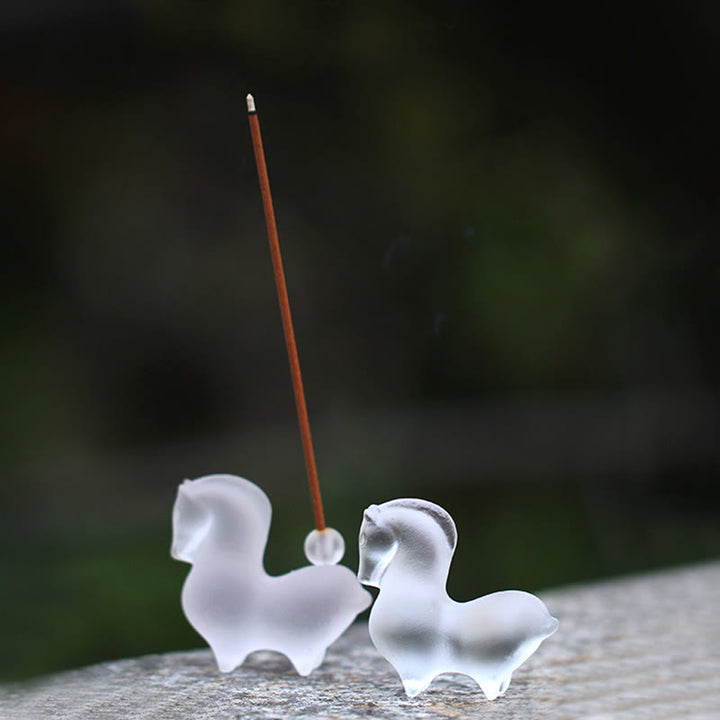 Buddha Stones Année du Cheval Capsule de lotus Feuille de lotus Pièce d'art en cristal Liuli Décoration énergétique pour la maison ou le bureau - image 20